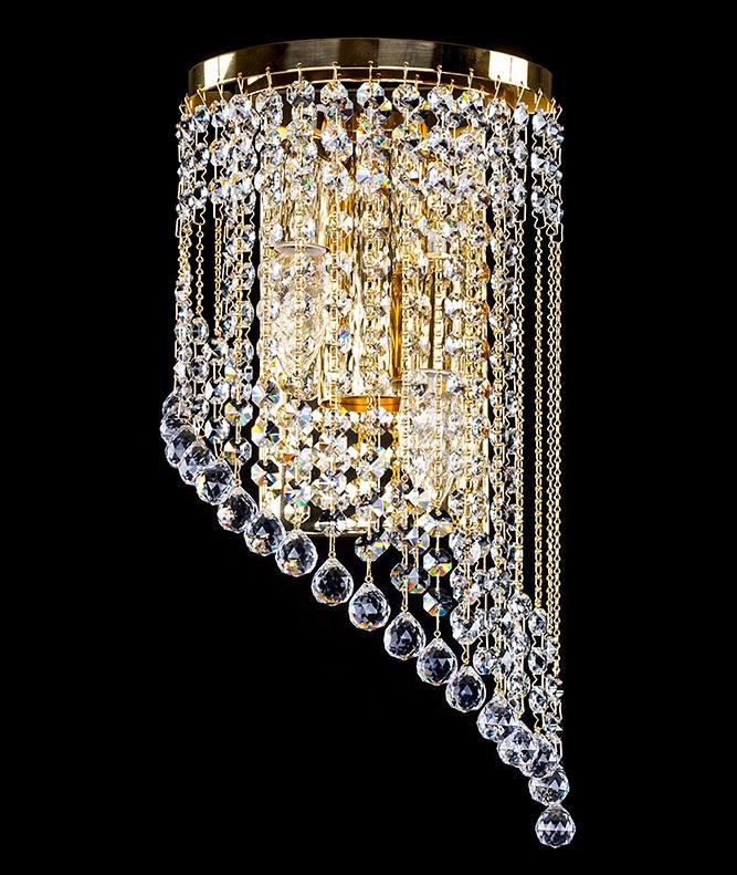 Aplica cristal Swarovski auriu sau argintiu Gwen right SP, corpuri de iluminat, lustre